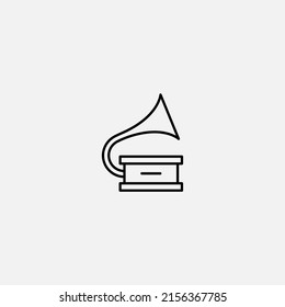 Gramophone icon sign vector,Symbol, logo illustration for web and mobile