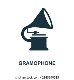 Gramophone icon. Simple element from musical instruments collection. Creative Gramophone icon for web design, templates, infographics and more