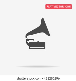 Gramophone icon. Vector concept illustration for design.