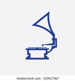 Gramophone icon vector design music