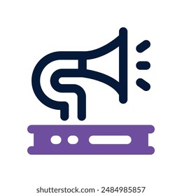 gramophone icon. vector dual tone icon for your website, mobile, presentation, and logo design.