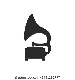Gramophone icon vector flat design eps 10