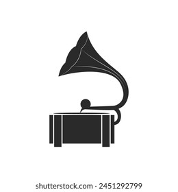 Gramophone icon vector flat design eps 10