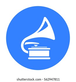 Gramophone icon of vector illustration for web and mobile