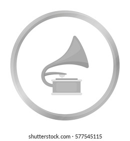 Gramophone icon of vector illustration for web and mobile