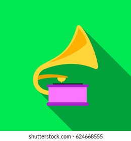 Gramophone icon of vector illustration for web and mobile
