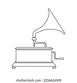 gramophone icon vector isolated on background