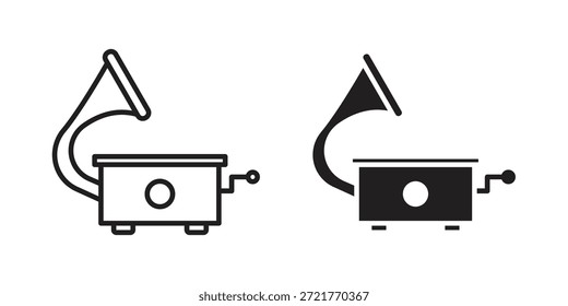 Icono de gramófono para su diseño de Sitio web, logotipo, App, interfaz de usuario. EPS10