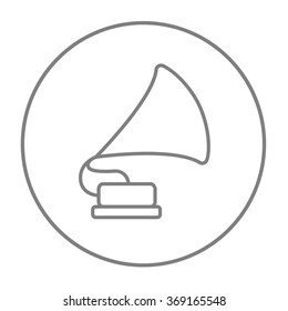 Gramophone line icon.