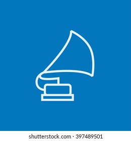 Gramophone line icon.