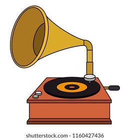 gramophone old fashion icon