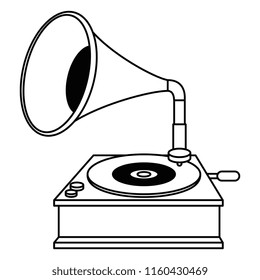 gramophone old fashion icon