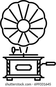 gramophone outline icon