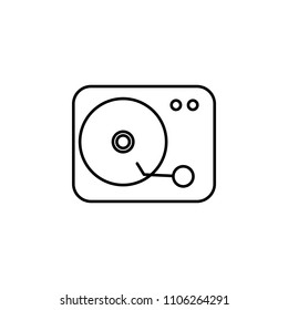 gramophone outline icon. Element of equipment icon for mobile concept and web apps. Thin line gramophone outline icon can be used for web and mobile on white background