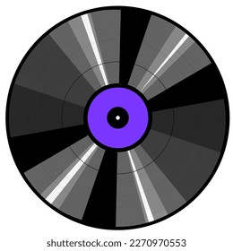 registro gramófono con descripción azul