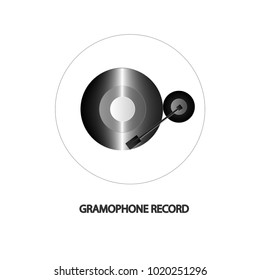 gramophone record icon isolated on white background. music media icons vector design symbols and tools on smart device and computer.
