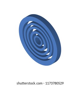 Gramophone record isometric left top view 3D icon
