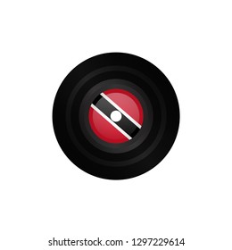 gramophone record with Trinidad and Tobago flag