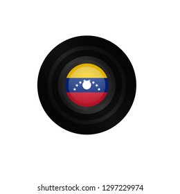 gramophone record with Venezuela flag