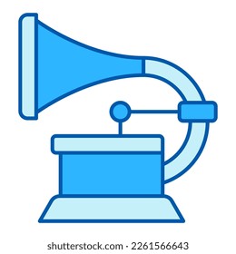 Gramophone for gramophone records - icon, illustration on white background, similar style