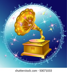 Gramophone, retro music