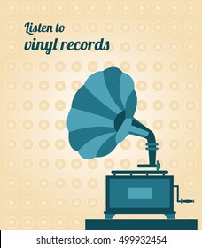 Gramophone in retro style