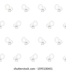 Gramophone seamless monochrome pattern. Art design elements stock vector illustration for web, for print