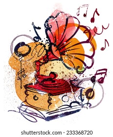 Gramophone Sketch