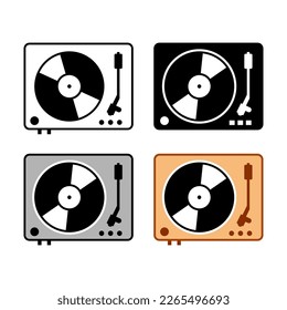 Gramophone vector icon on white background 