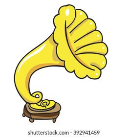 Gramophone. Vector illustration