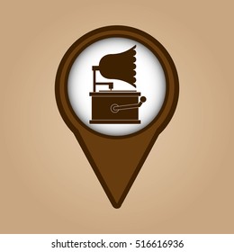 gramophone vintage symbol icon vector illustration eps 10