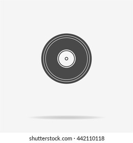 Gramophone vinyl icon. Vector concept illustration for design.