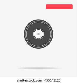 Gramophone vinyl icon. Vector concept illustration for design.