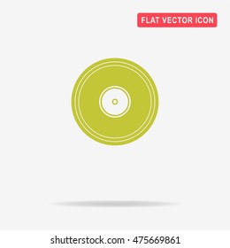 Gramophone vinyl icon. Vector concept illustration for design.