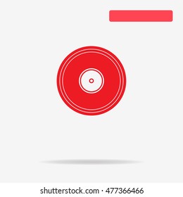 Gramophone vinyl icon. Vector concept illustration for design.