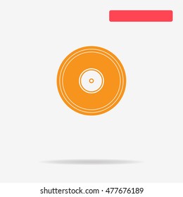Gramophone vinyl icon. Vector concept illustration for design.