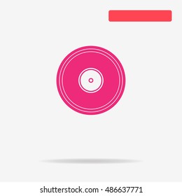 Gramophone vinyl icon. Vector concept illustration for design.