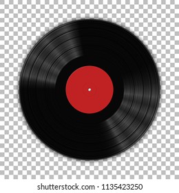 Etiqueta roja gramófona vinil LP registro: vector de stock (libre de  regalías) 392690578