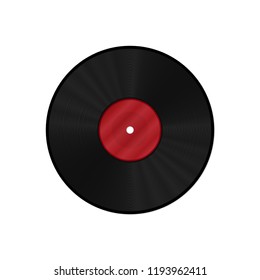 Gramophone vinyl LP record template. Vector illustration