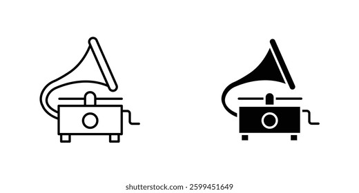 Gramophoneicons for ui. vector illustration