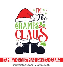 The gramps Santa Claus Christmas design, Santa family Christmas design