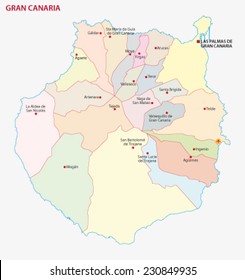 gran canaria administrative map