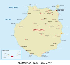 San Agustin Gran Canaria Map Gran Canaria Overview Map Stock Vector (Royalty Free) 339750974 |  Shutterstock