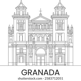 Granada City Line Draw Simple Minimalist
