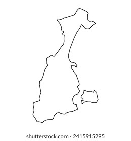 Granada Department map, administrative division of Nicaragua. Vector illustration.