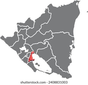 GRANADA DEPARTMENT MAP PROVINCE OF NICARAGUA 3D ISOMETRIC MAP