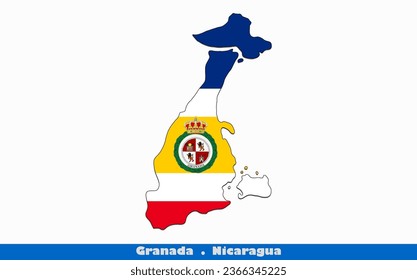 Granada Flag -  Departments of Nicaragua (EPS)