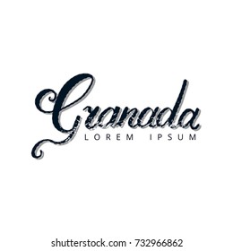 Granada hand lettering logo vector illustration for your design