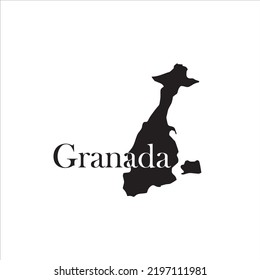 Granada Nicaragua map and black font design on white background