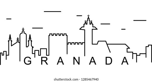 Granada outline icon. Can be used for web, logo, mobile app, UI, UX